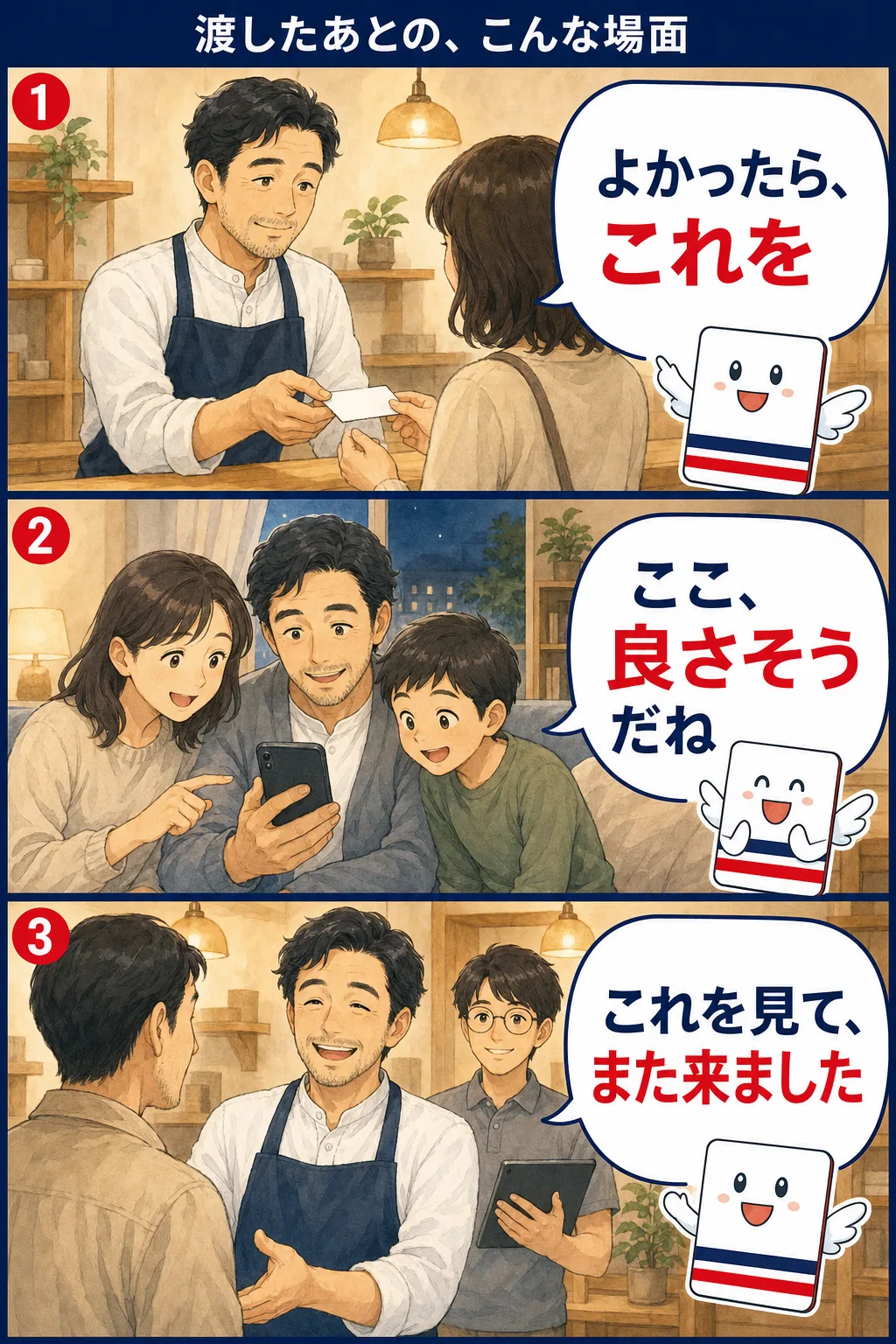 マンガ: 渡したあとの、こんな場面